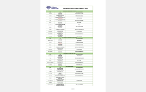 Calendriers compétitions 2026